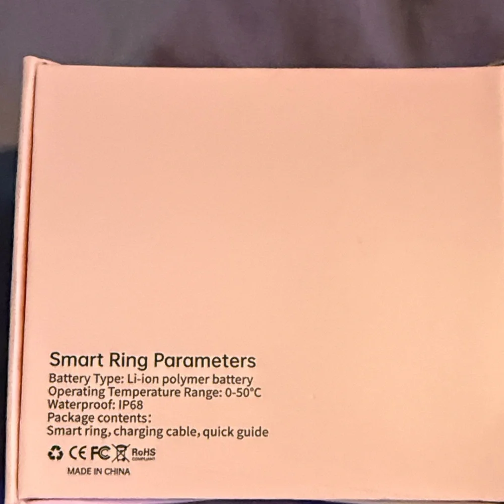 Blue Enamel Smart Ring R19 | Sleep & Fitness Tracker | New